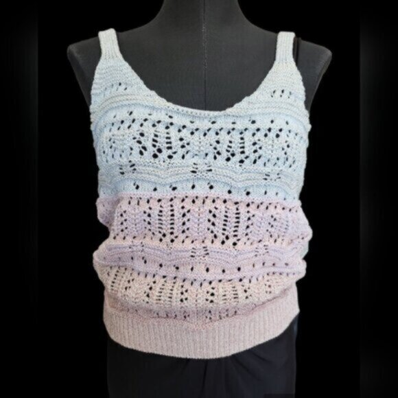 DEX Ombre Crochet Sweater Cami Top NWT Sz Small - Picture 7 of 11